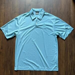 Nike Dri-Fit Light Blue Polo Golf Shirt Short Sleeve Size Medium